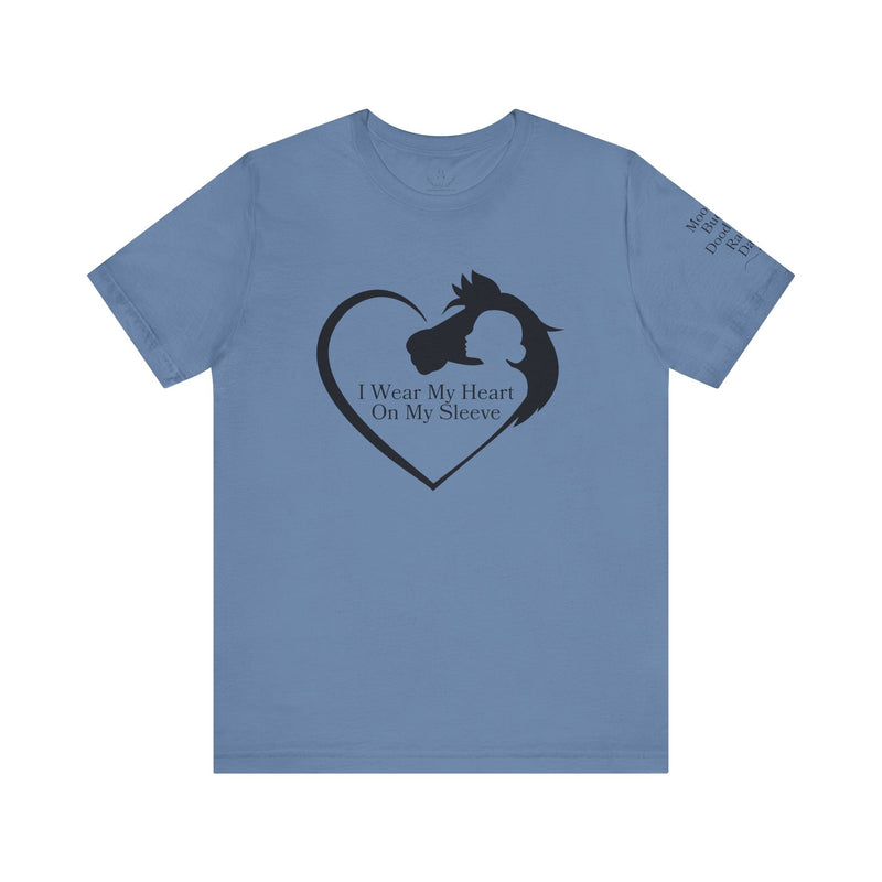 Personalized Wear My Heart on my Sleeve Unisex Jersey Short Sleeve Tee | Equestrian Gifts