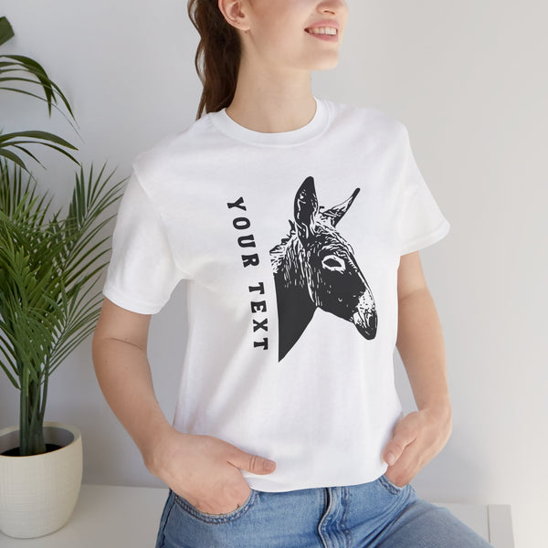 PERSONALIZED Donkey Name Unisex Jersey Short Sleeve Tee | 13 Colors