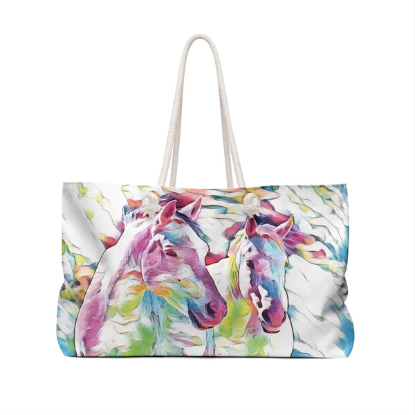 Watercolor Horses Weekender Travel Bag | Heaven Horses Exclusive Design