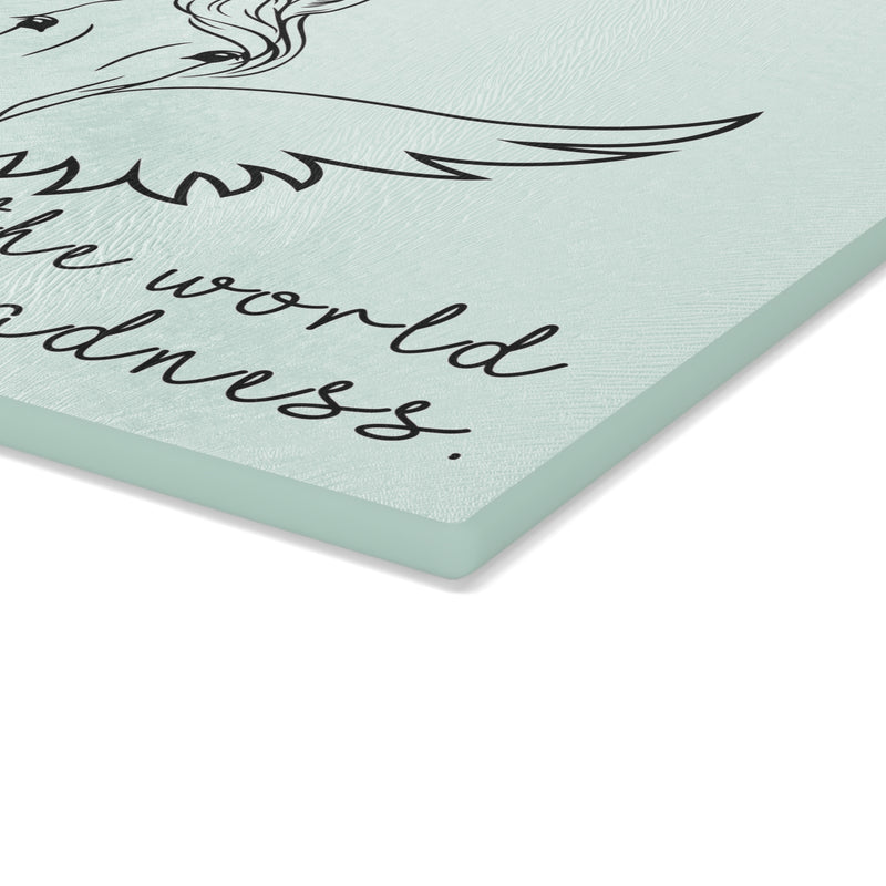 Glass Cutting Board | Angel Horse with Wings | Without horses, the world stands still with sadness