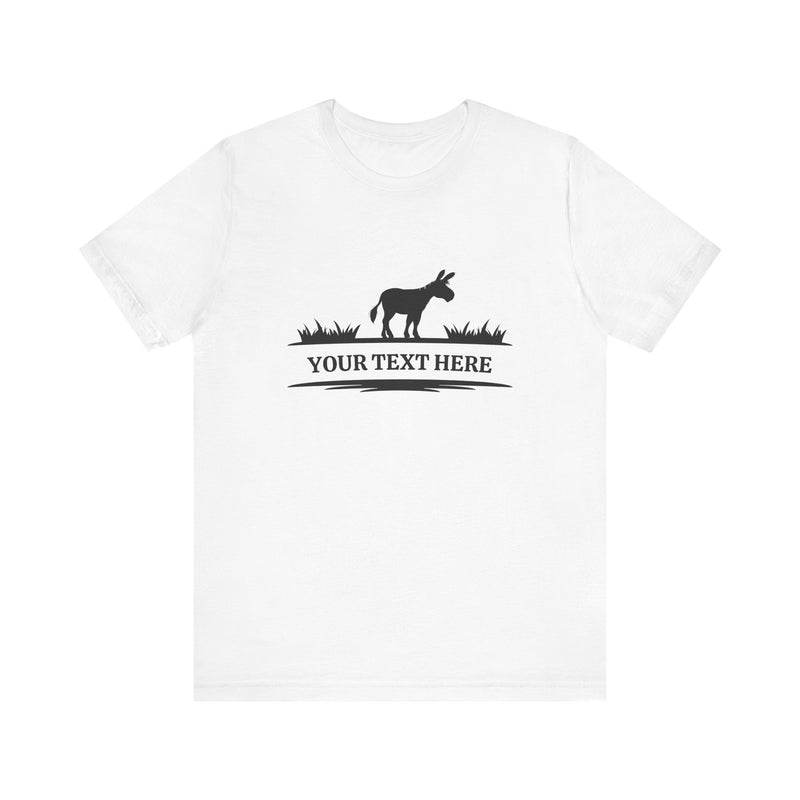 PERSONALIZED Donkey Unisex Jersey Short Sleeve Tee | 14 Colors | Donkey Lover Gifts