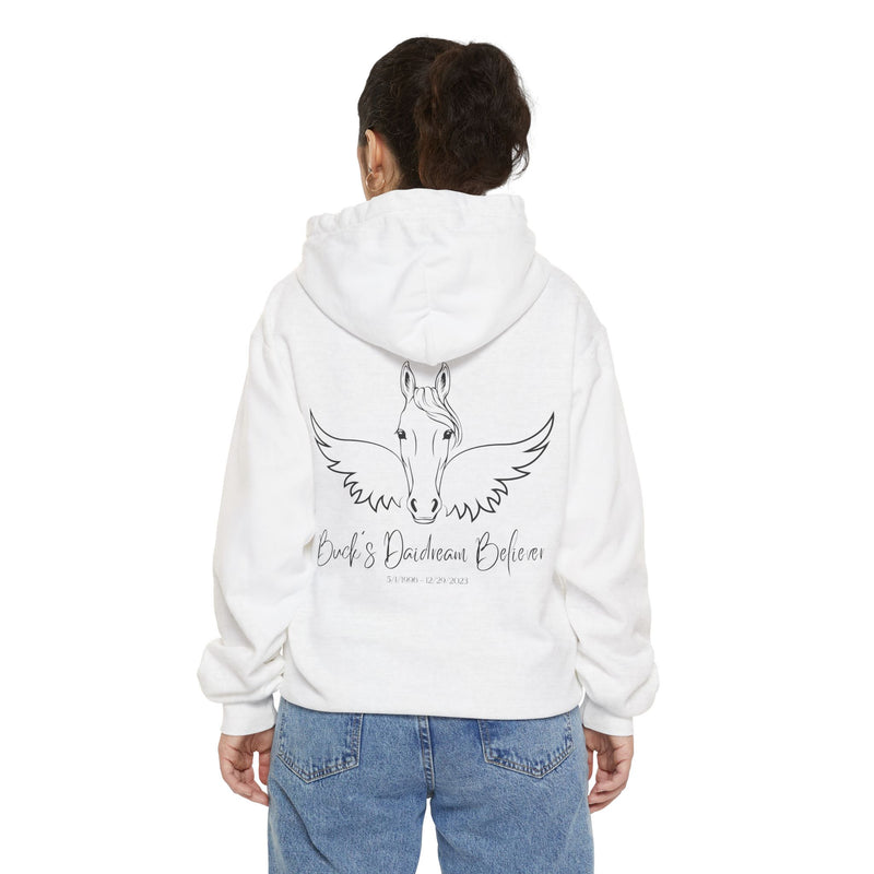 Personalized Horse Angel Wings Premium Garment-Dyed Hoodie | Horse Lovers | Back Print