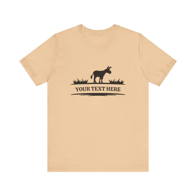 PERSONALIZED Donkey Unisex Jersey Short Sleeve Tee | 14 Colors | Donkey Lover Gifts