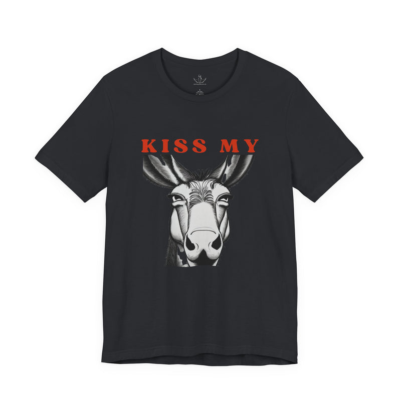 Hilarious Equestrian Unisex Jersey Short Sleeve Tee | Kiss My "Donkey"