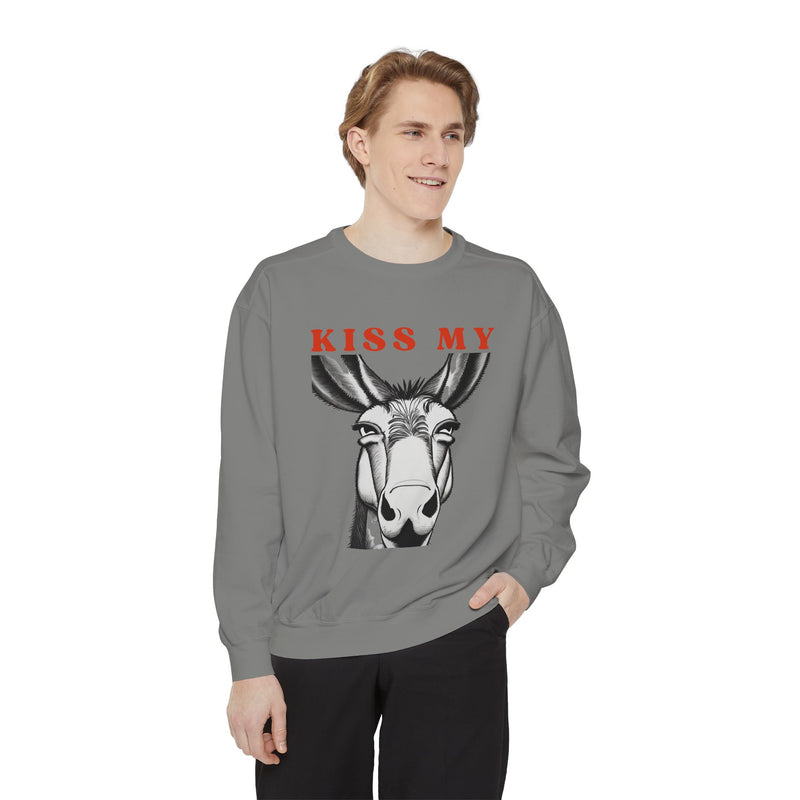 Kiss My *ss | Unisex Garment-Dyed Sweatshirt | Premium Comfort Colors Sweat