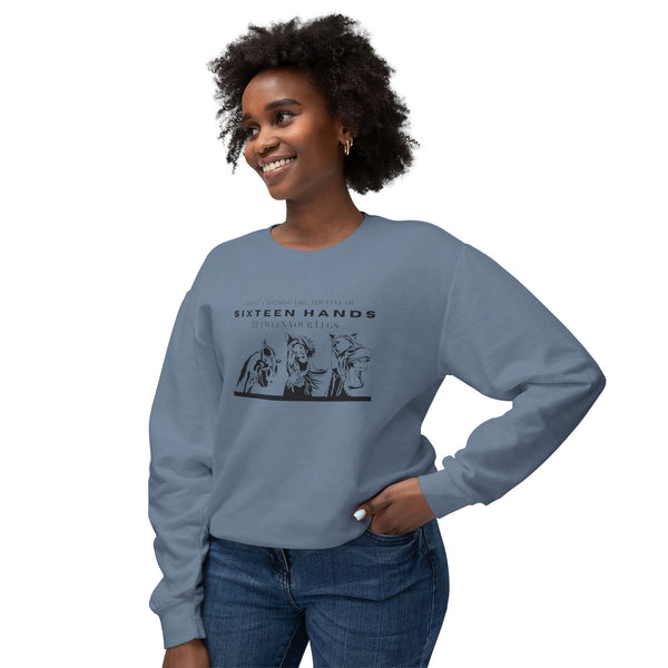 Nothing Like the Feel of 16 Hands Between Your Legs | HilariousUnisex Lightweight Crewneck Sweatshirt | Comfort Colors Quality