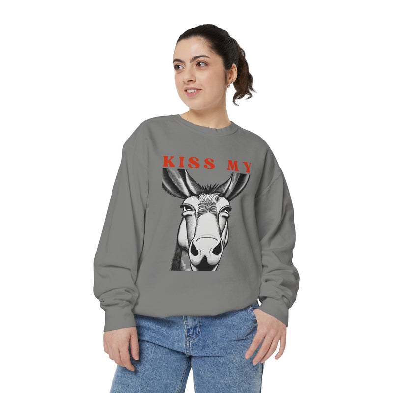 Kiss My *ss | Unisex Garment-Dyed Sweatshirt | Premium Comfort Colors Sweat
