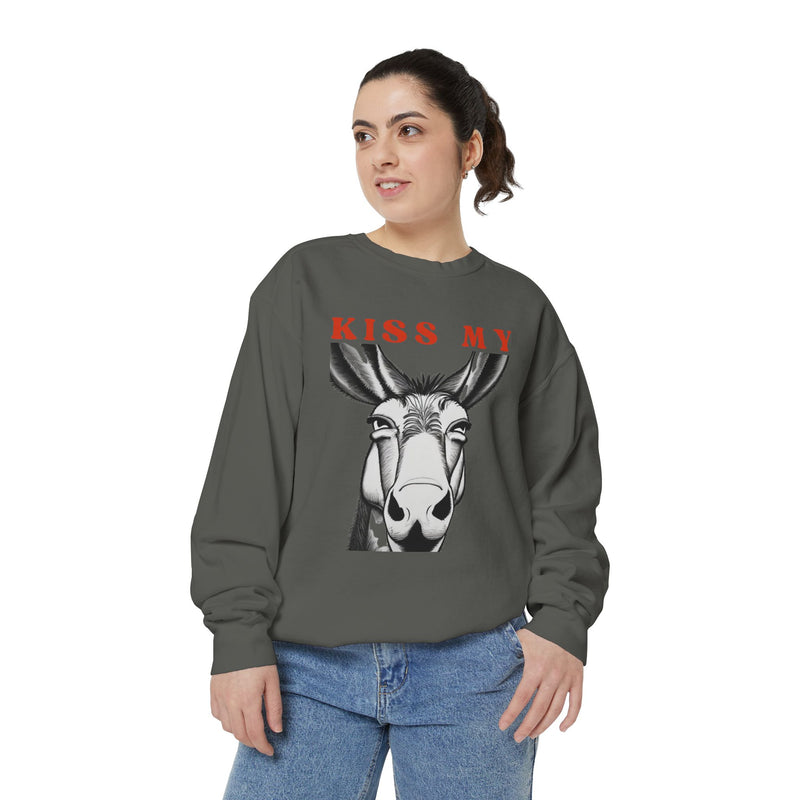 Kiss My *ss | Unisex Garment-Dyed Sweatshirt | Premium Comfort Colors Sweat