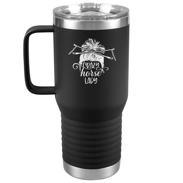 Crazy Horse Lady | Funny 20 oz. Travel Tumbler | Equestrian Gifts