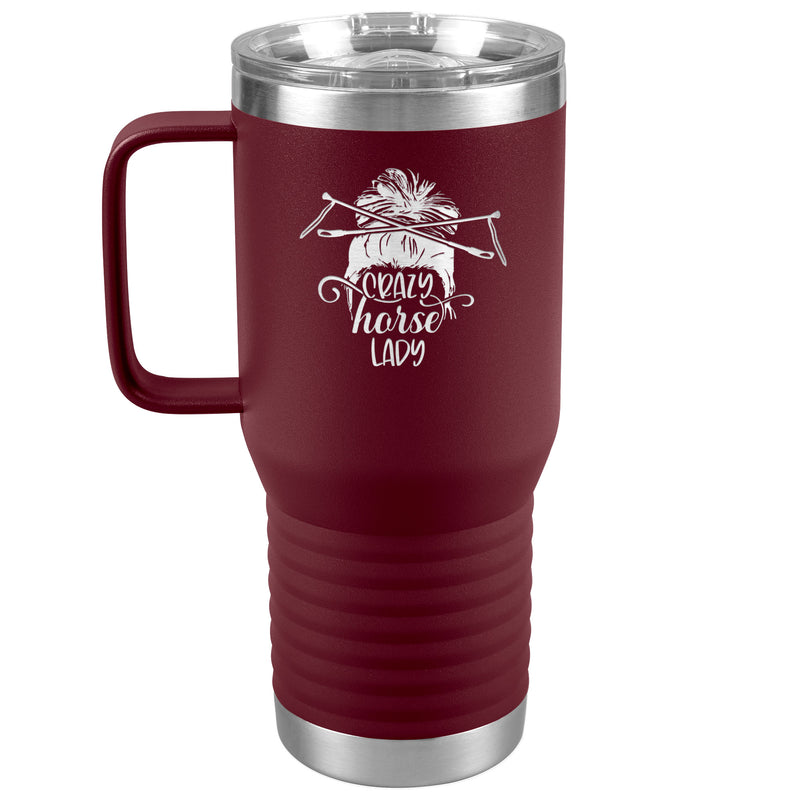 Crazy Horse Lady | Funny 20 oz. Travel Tumbler | Equestrian Gifts