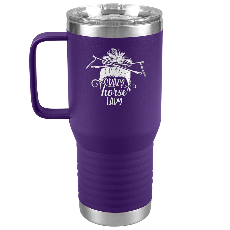 Crazy Horse Lady | Funny 20 oz. Travel Tumbler | Equestrian Gifts