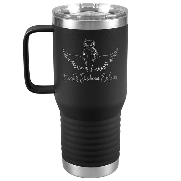 Personalized Laser Cut Angel Horse 20 oz Travel Tumbler | 16 Colors | Heaven Horses Exclusive Design | Horse Memorial Gifts