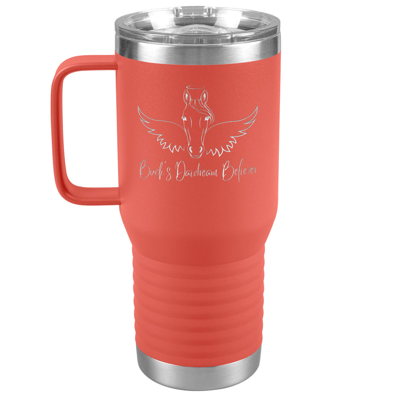 Personalized Laser Cut Angel Horse 20 oz Travel Tumbler | 16 Colors