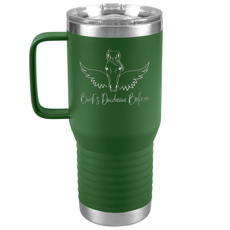 Personalized Laser Cut Angel Horse 20 oz Travel Tumbler | 16 Colors