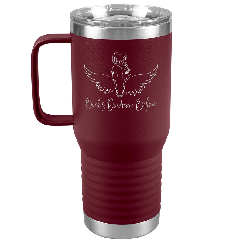 Personalized Laser Cut Angel Horse 20 oz Travel Tumbler | 16 Colors