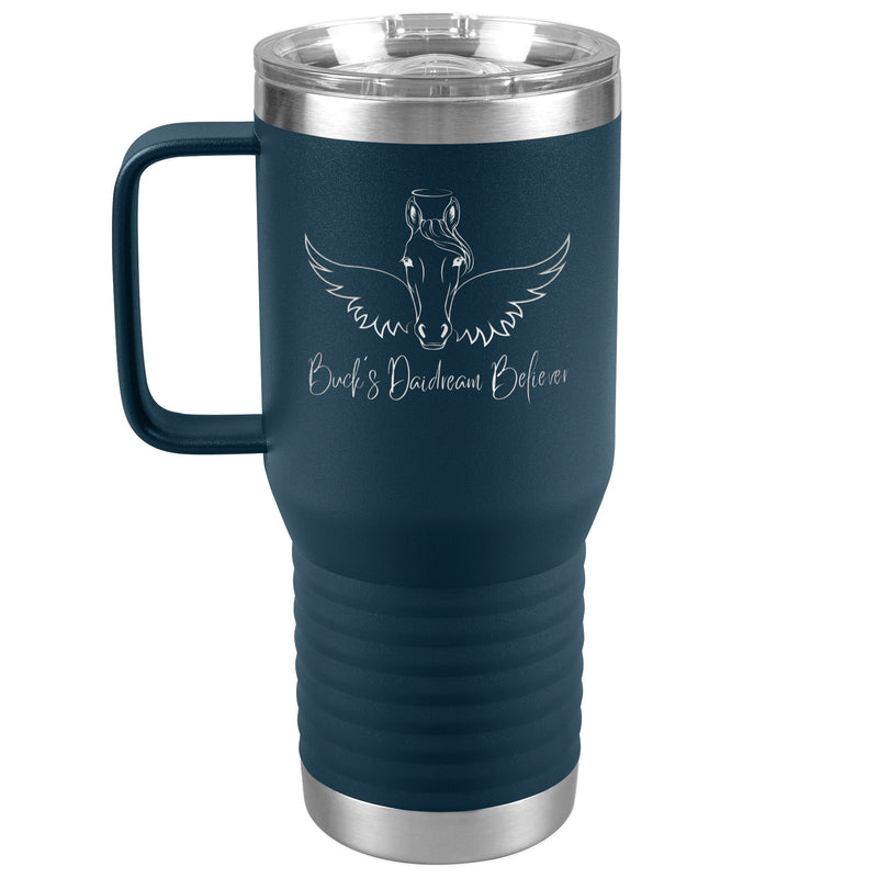 Personalized Laser Cut Angel Horse 20 oz Travel Tumbler | 16 Colors
