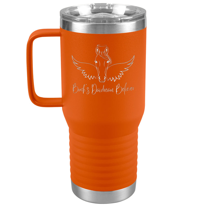 Personalized Laser Cut Angel Horse 20 oz Travel Tumbler | 16 Colors