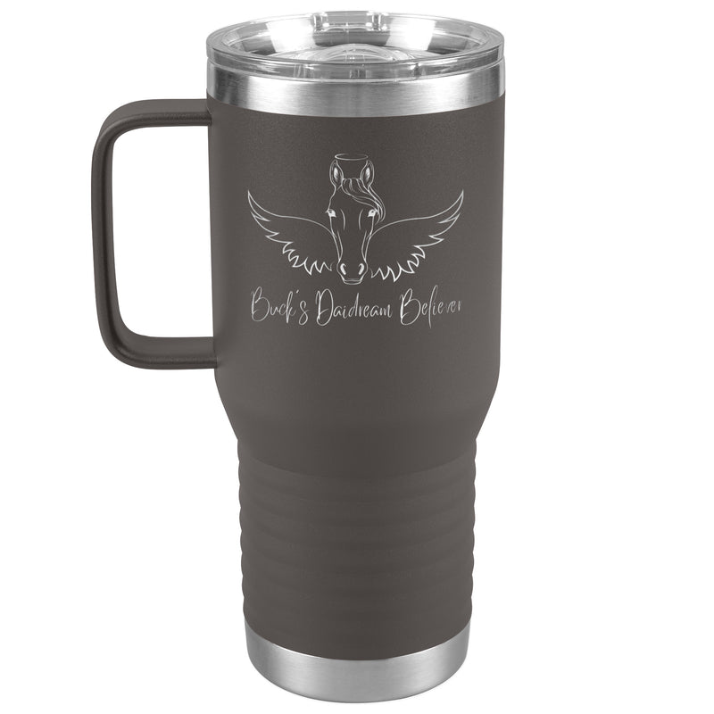 Personalized Laser Cut Angel Horse 20 oz Travel Tumbler | 16 Colors