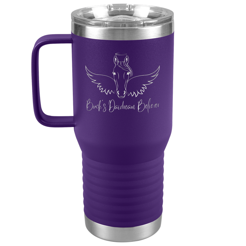 Personalized Laser Cut Angel Horse 20 oz Travel Tumbler | 16 Colors