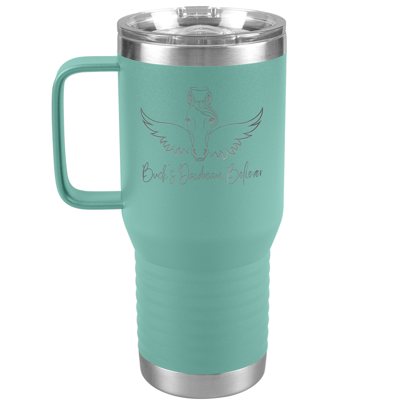 Personalized Laser Cut Angel Horse 20 oz Travel Tumbler | 16 Colors