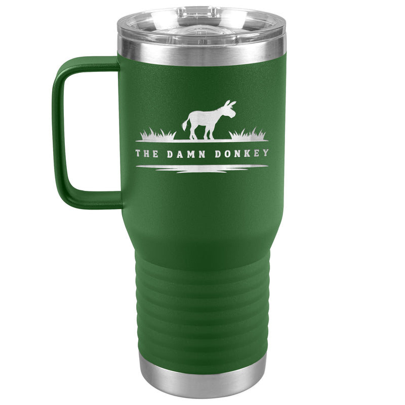 Personalized Laser Cut Donkey 20 oz Travel Tumbler | 16 Colors | Heaven Horses Exclusive Design | Donkey Memorial Gifts
