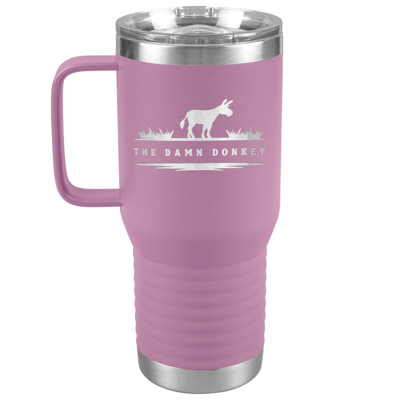 Personalized Laser Cut Donkey 20 oz Travel Tumbler | 16 Colors | Heaven Horses Exclusive Design | Donkey Memorial Gifts