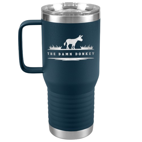 Personalized Laser Cut Donkey 20 oz Travel Tumbler | 16 Colors | Heaven Horses Exclusive Design | Donkey Memorial Gifts