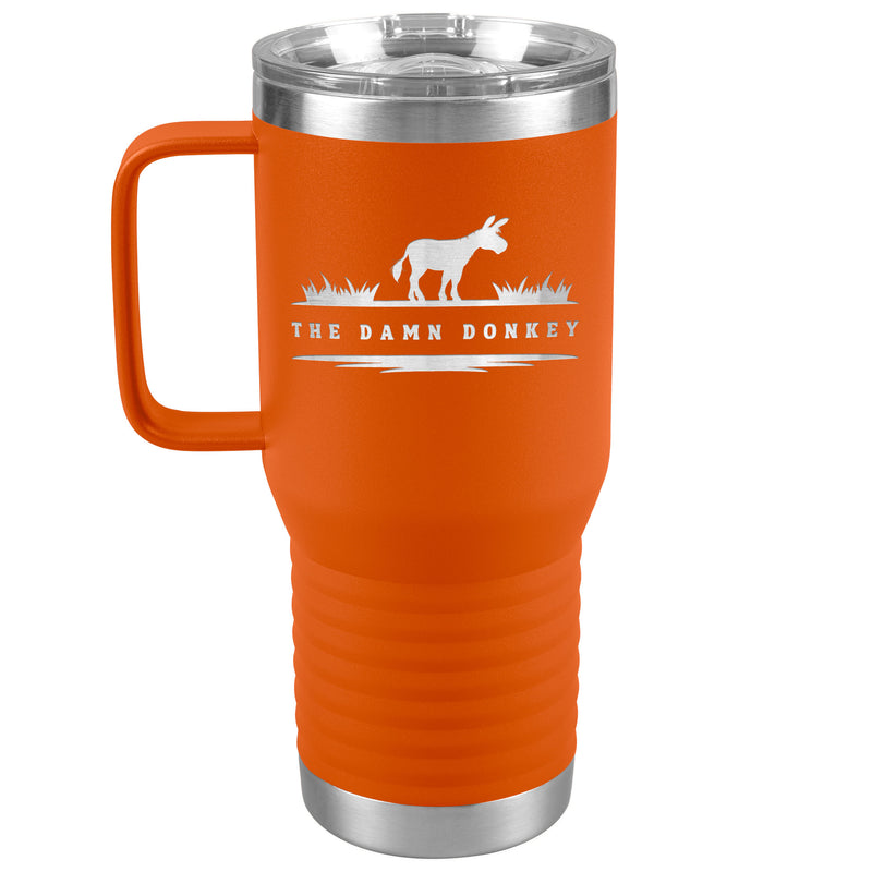 Personalized Laser Cut Donkey 20 oz Travel Tumbler | 16 Colors | Heaven Horses Exclusive Design | Donkey Memorial Gifts
