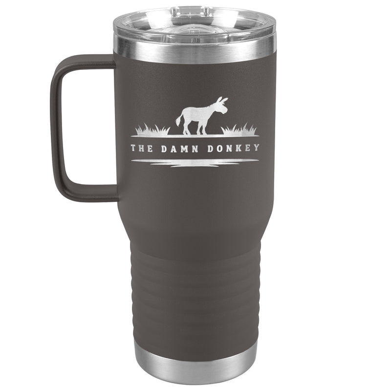 Personalized Laser Cut Donkey 20 oz Travel Tumbler | 16 Colors | Heaven Horses Exclusive Design | Donkey Memorial Gifts