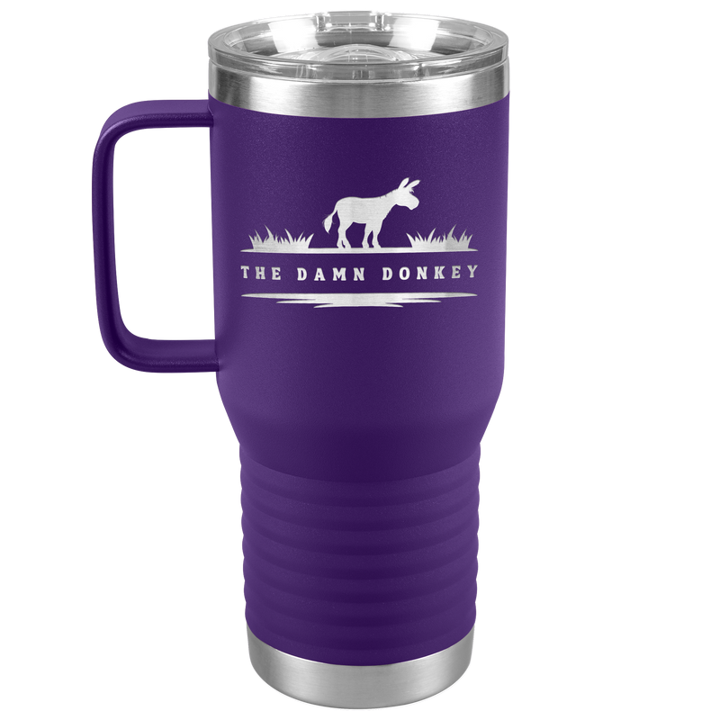 Personalized Laser Cut Donkey 20 oz Travel Tumbler | 16 Colors | Heaven Horses Exclusive Design | Donkey Memorial Gifts