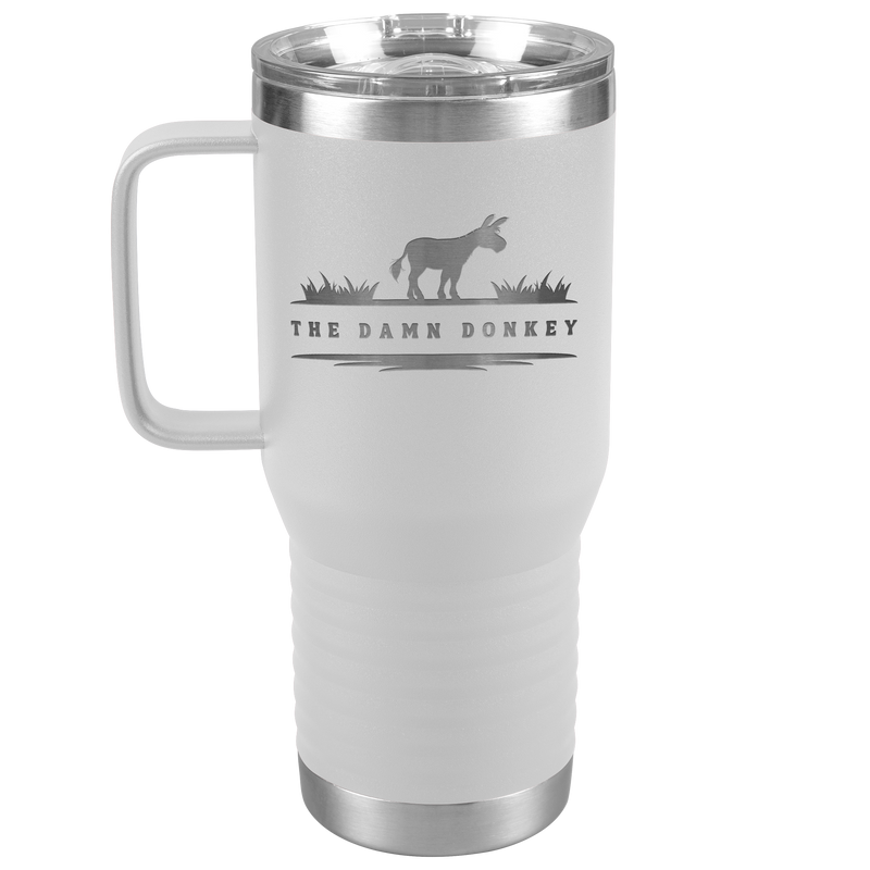 Personalized Laser Cut Donkey 20 oz Travel Tumbler | 16 Colors | Heaven Horses Exclusive Design | Donkey Memorial Gifts