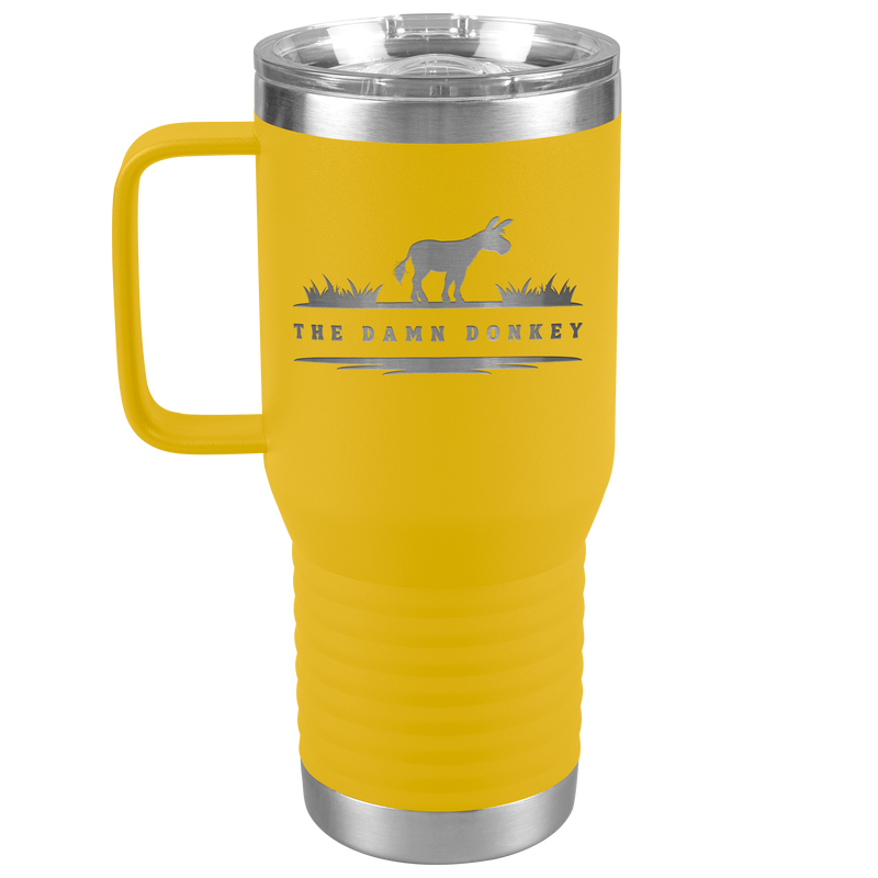 Personalized Laser Cut Donkey 20 oz Travel Tumbler | 16 Colors | Heaven Horses Exclusive Design | Donkey Memorial Gifts