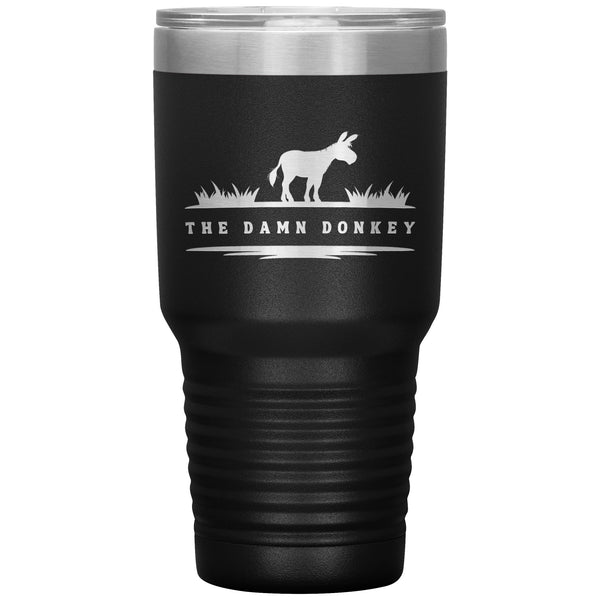 The Damn Donkey | CAN BE PERSONALIZED | 30 oz Insulated Laser Cut Tumbler | 16 Colors | Equestrian Gifts | Donkey Lovers