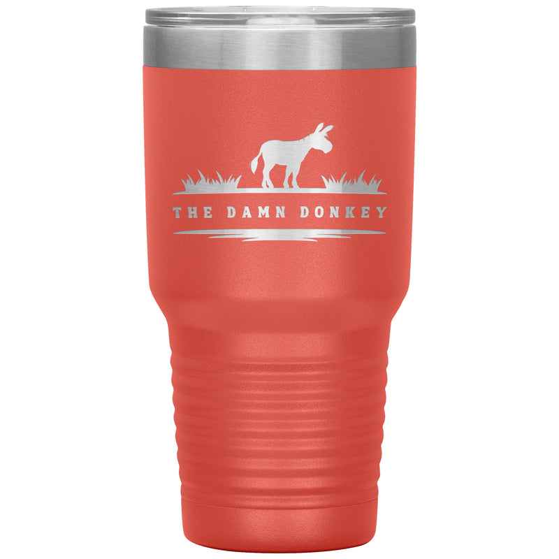 The Damn Donkey | CAN BE PERSONALIZED | 30 oz Insulated Laser Cut Tumbler | 16 Colors | Equestrian Gifts | Donkey Lovers