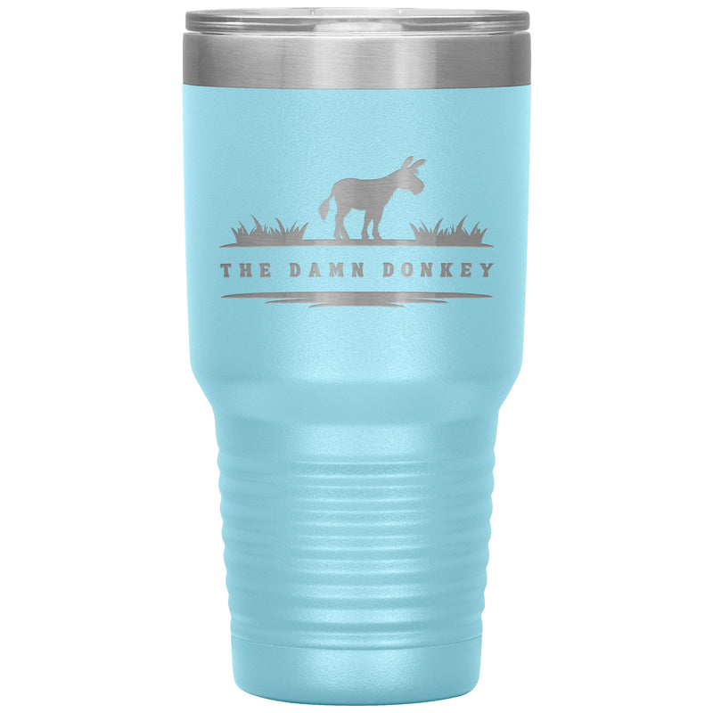 The Damn Donkey | CAN BE PERSONALIZED | 30 oz Insulated Laser Cut Tumbler | 16 Colors | Equestrian Gifts | Donkey Lovers