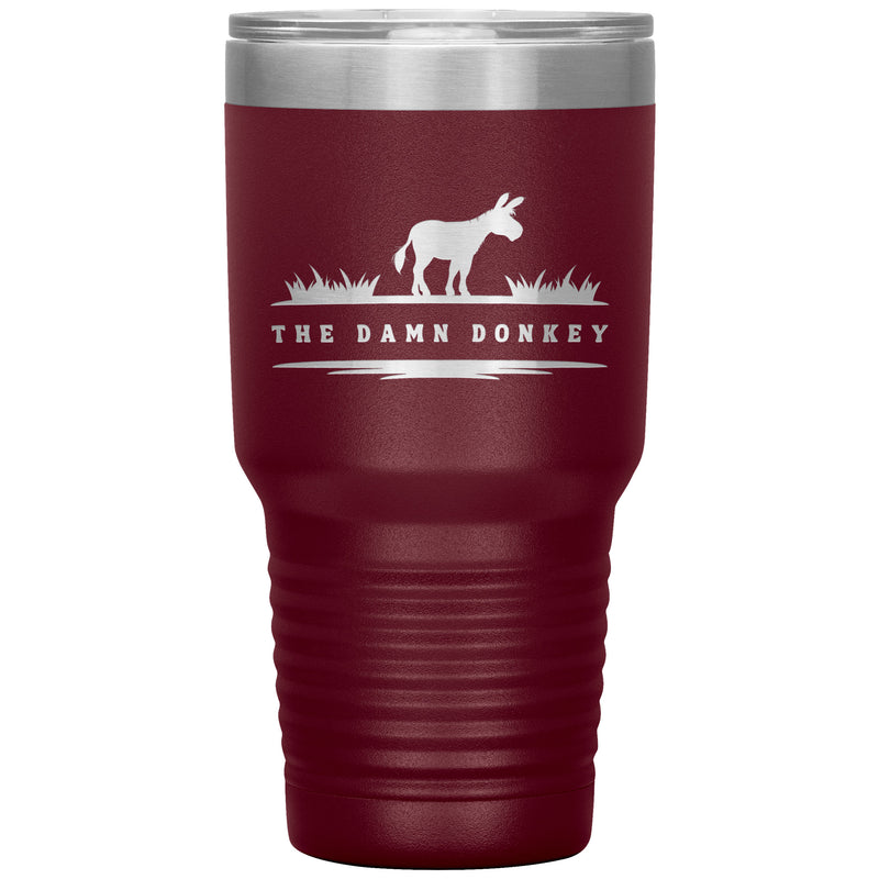 The Damn Donkey | CAN BE PERSONALIZED | 30 oz Insulated Laser Cut Tumbler | 16 Colors | Equestrian Gifts | Donkey Lovers