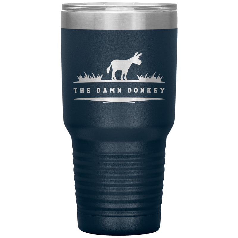 The Damn Donkey | CAN BE PERSONALIZED | 30 oz Insulated Laser Cut Tumbler | 16 Colors | Equestrian Gifts | Donkey Lovers