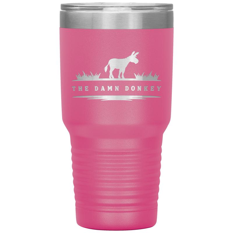 The Damn Donkey | CAN BE PERSONALIZED | 30 oz Insulated Laser Cut Tumbler | 16 Colors | Equestrian Gifts | Donkey Lovers