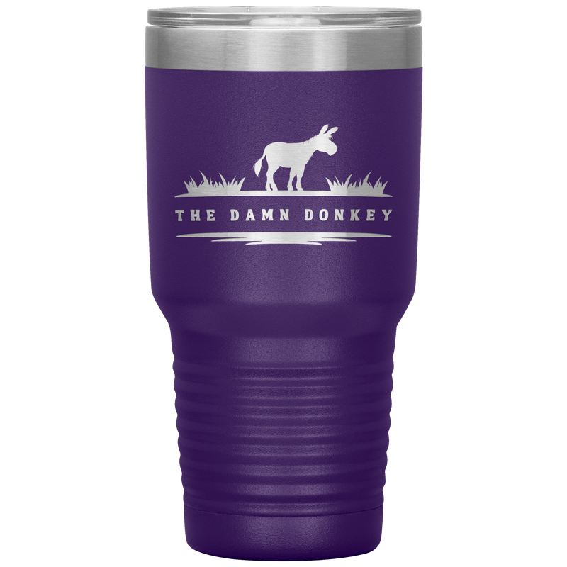 The Damn Donkey | CAN BE PERSONALIZED | 30 oz Insulated Laser Cut Tumbler | 16 Colors | Equestrian Gifts | Donkey Lovers