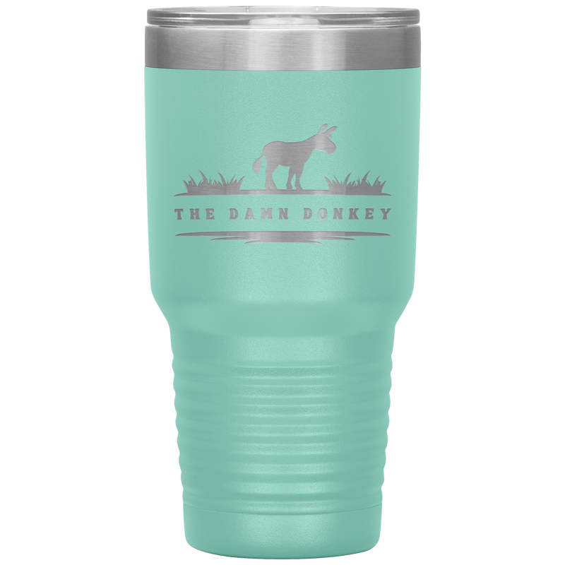 The Damn Donkey | CAN BE PERSONALIZED | 30 oz Insulated Laser Cut Tumbler | 16 Colors | Equestrian Gifts | Donkey Lovers