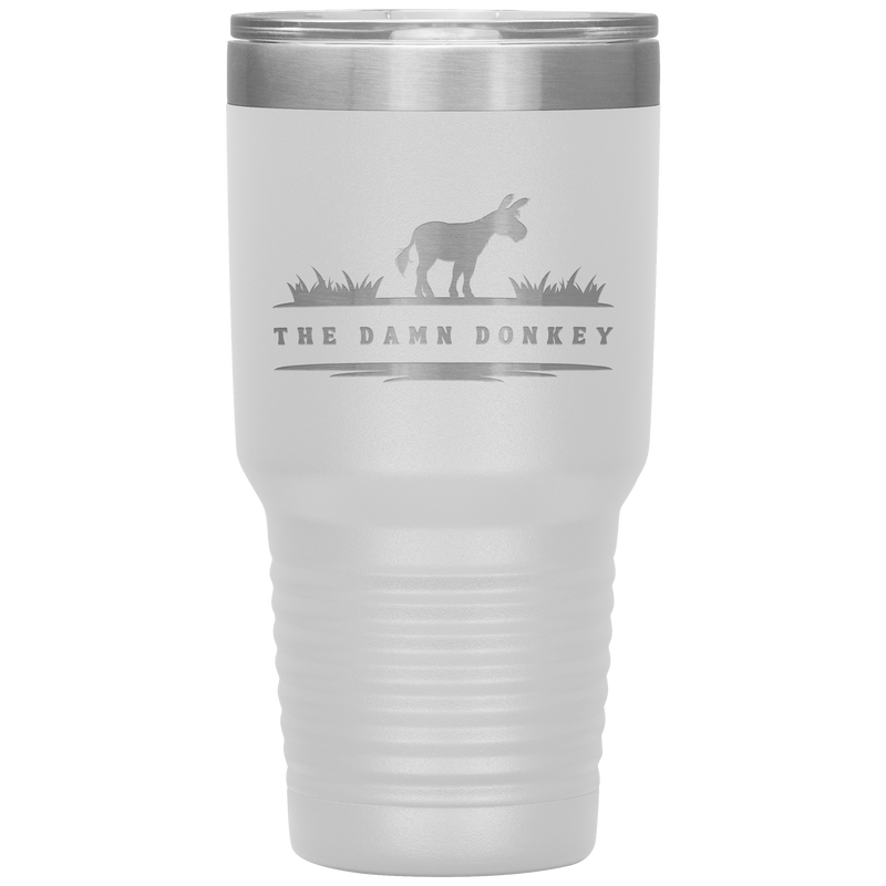 The Damn Donkey | CAN BE PERSONALIZED | 30 oz Insulated Laser Cut Tumbler | 16 Colors | Equestrian Gifts | Donkey Lovers
