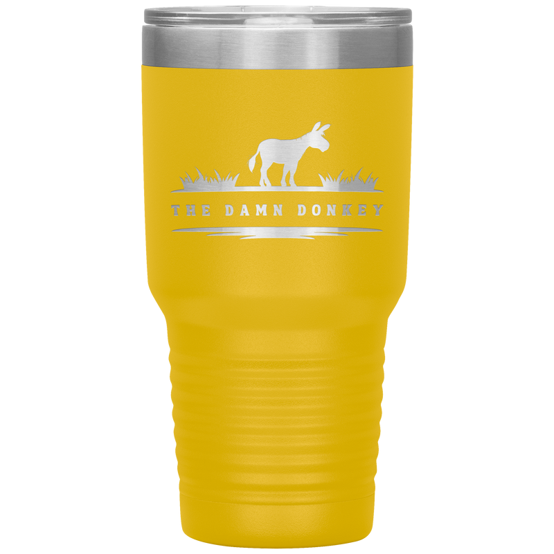 The Damn Donkey | CAN BE PERSONALIZED | 30 oz Insulated Laser Cut Tumbler | 16 Colors | Equestrian Gifts | Donkey Lovers